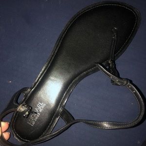 Michael Kors T-strap Sandals - Black - Size 9